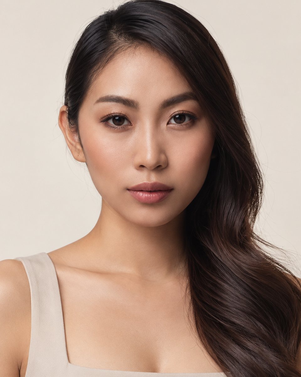 Model portrait, face